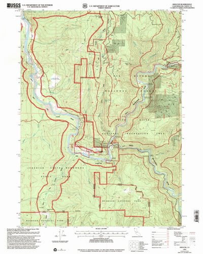 United States Geological Survey Hiouchi, CA (1997, 24000-Scale) digital map
