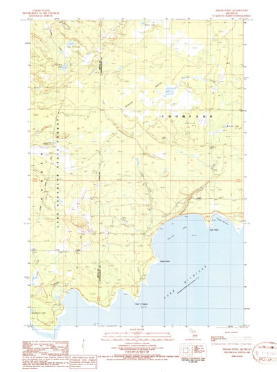 United States Geological Survey Hiram Point, MI (1983, 24000-Scale) digital map