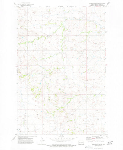 United States Geological Survey Hirschville SW, ND (1973, 24000-Scale) digital map