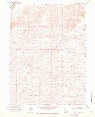 United States Geological Survey Hirsig Ranch, WY (1962, 24000-Scale) digital map