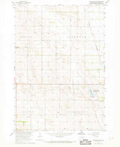 United States Geological Survey Hitchcock SW, SD (1967, 24000-Scale) digital map