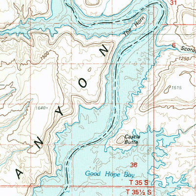 United States Geological Survey Hite Crossing, UT (1980, 100000-Scale) digital map
