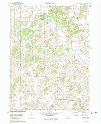 United States Geological Survey Hiteman, IA (1982, 24000-Scale) digital map