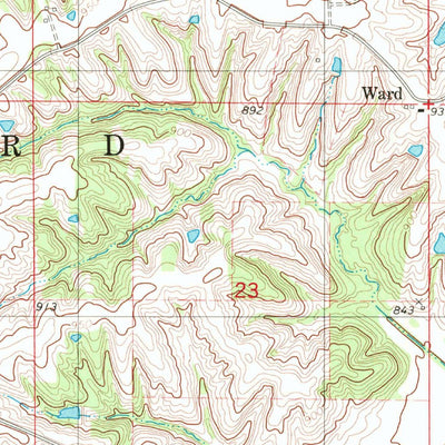 United States Geological Survey Hiteman, IA (1982, 24000-Scale) digital map