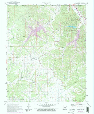 United States Geological Survey Hiwasse, AR-MO (1971, 24000-Scale) digital map