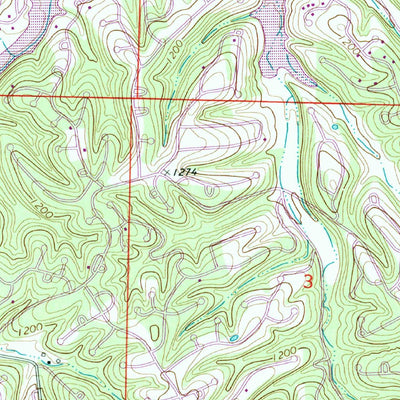 United States Geological Survey Hiwasse, AR-MO (1971, 24000-Scale) digital map