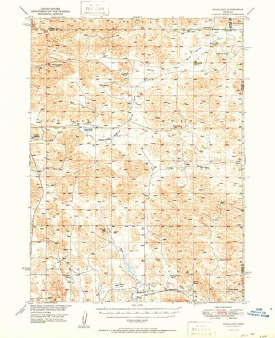 United States Geological Survey Hoagland, NE (1951, 62500-Scale) digital map