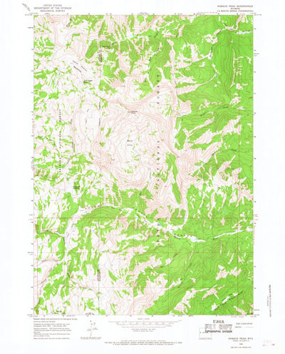 United States Geological Survey Hoback Peak, WY (1965, 24000-Scale) digital map