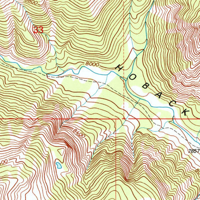 United States Geological Survey Hoback Peak, WY (1996, 24000-Scale) digital map
