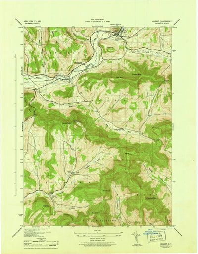 United States Geological Survey Hobart, NY (1946, 31680-Scale) digital map