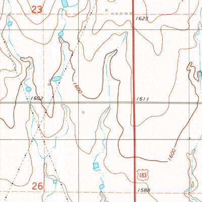 United States Geological Survey Hobart, OK (1984, 24000-Scale) digital map