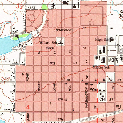 United States Geological Survey Hobart, OK (1984, 24000-Scale) digital map