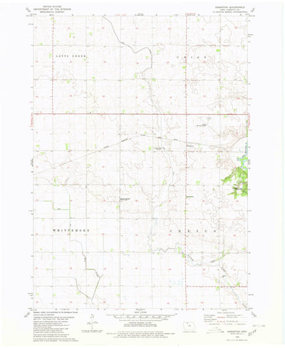 United States Geological Survey Hobarton, IA (1980, 24000-Scale) digital map