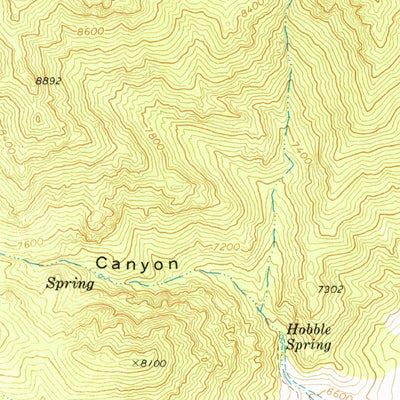 United States Geological Survey Hobble Canyon, NV (1968, 24000-Scale) digital map