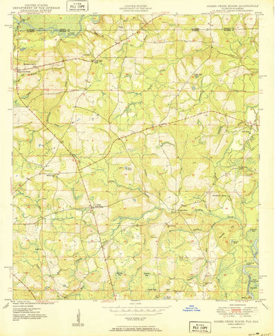 United States Geological Survey Hobbs Crossroads, FL-AL (1950, 24000-Scale) digital map