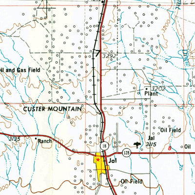 United States Geological Survey Hobbs, NM-TX (1954, 250000-Scale) digital map