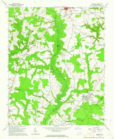 United States Geological Survey Hobgood, NC (1962, 24000-Scale) digital map