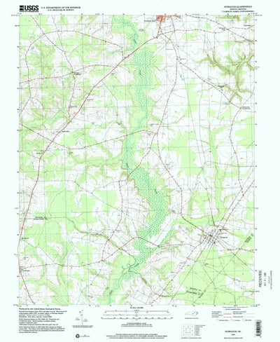 United States Geological Survey Hobgood, NC (1997, 24000-Scale) digital map