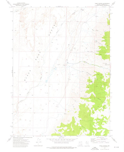 United States Geological Survey Hobo Canyon, NV (1972, 24000-Scale) digital map