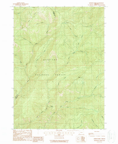 United States Geological Survey Hobson Horn, OR (1989, 24000-Scale) digital map