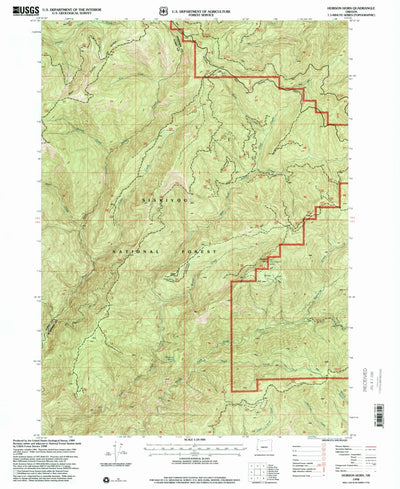 United States Geological Survey Hobson Horn, OR (1998, 24000-Scale) digital map