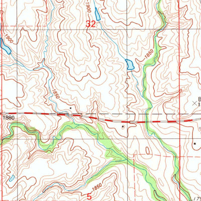 United States Geological Survey Hocker, OK (1987, 24000-Scale) digital map