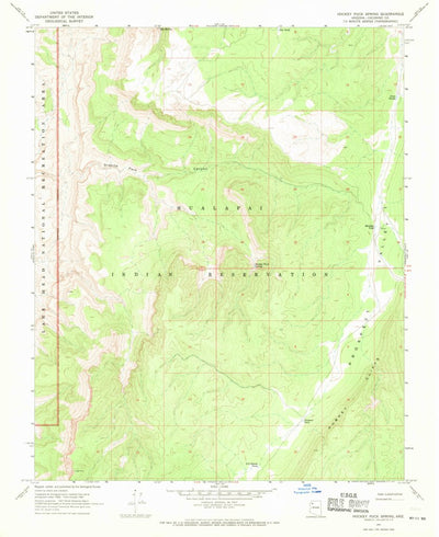 United States Geological Survey Hockey Puck Spring, AZ (1967, 24000-Scale) digital map