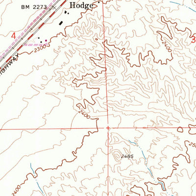 United States Geological Survey Hodge, CA (1971, 24000-Scale) digital map