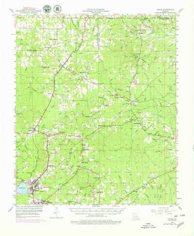 United States Geological Survey Hodge, LA (1953, 62500-Scale) digital map