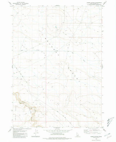 United States Geological Survey Hodge Station, ID (1980, 24000-Scale) digital map