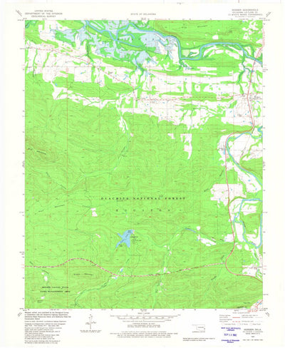 United States Geological Survey Hodgen, OK (1981, 24000-Scale) digital map