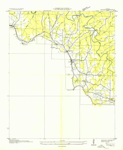 United States Geological Survey Hodges, AL (1936, 24000-Scale) digital map