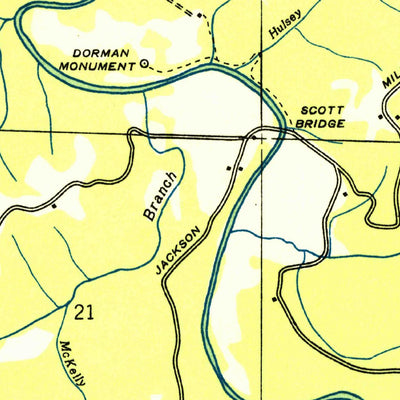 United States Geological Survey Hodges, AL (1936, 24000-Scale) digital map