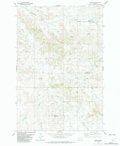 United States Geological Survey Hodges, MT (1982, 24000-Scale) digital map