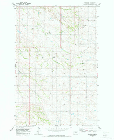 United States Geological Survey Hodges SE, MT (1982, 24000-Scale) digital map