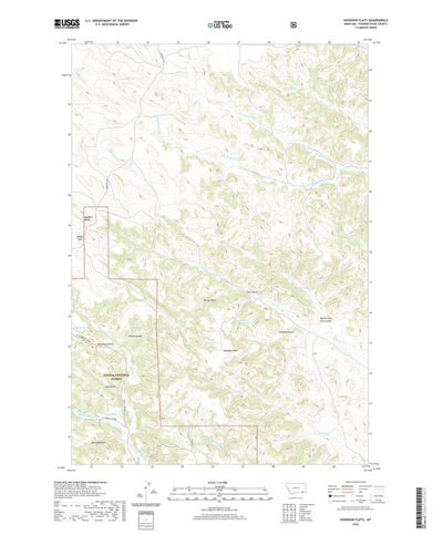 United States Geological Survey Hodsdon Flats, MT (2020, 24000-Scale) digital map