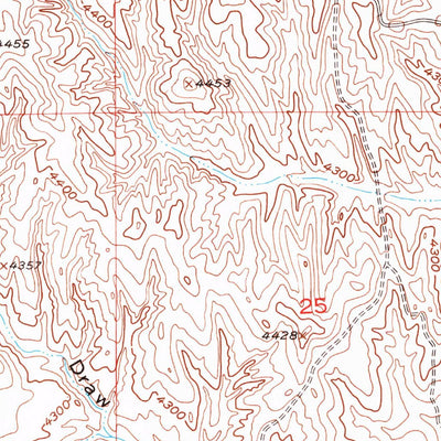 United States Geological Survey Hoe Ranch, WY (1953, 24000-Scale) digital map