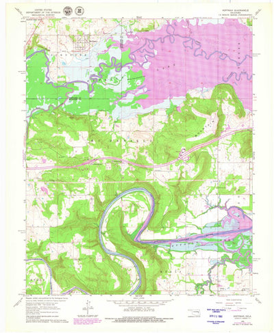 United States Geological Survey Hoffman, OK (1962, 24000-Scale) digital map