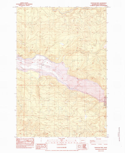 United States Geological Survey Hoffstadt Mountain, WA (1983, 24000-Scale) digital map