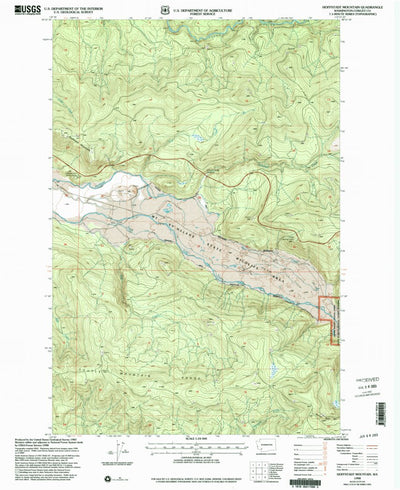 United States Geological Survey Hoffstadt Mountain, WA (1998, 24000-Scale) digital map