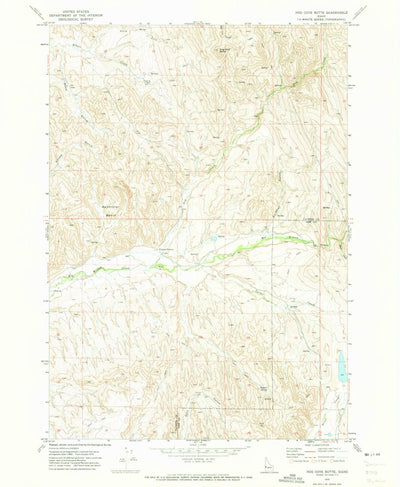 United States Geological Survey Hog Cove Butte, ID (1970, 24000-Scale) digital map