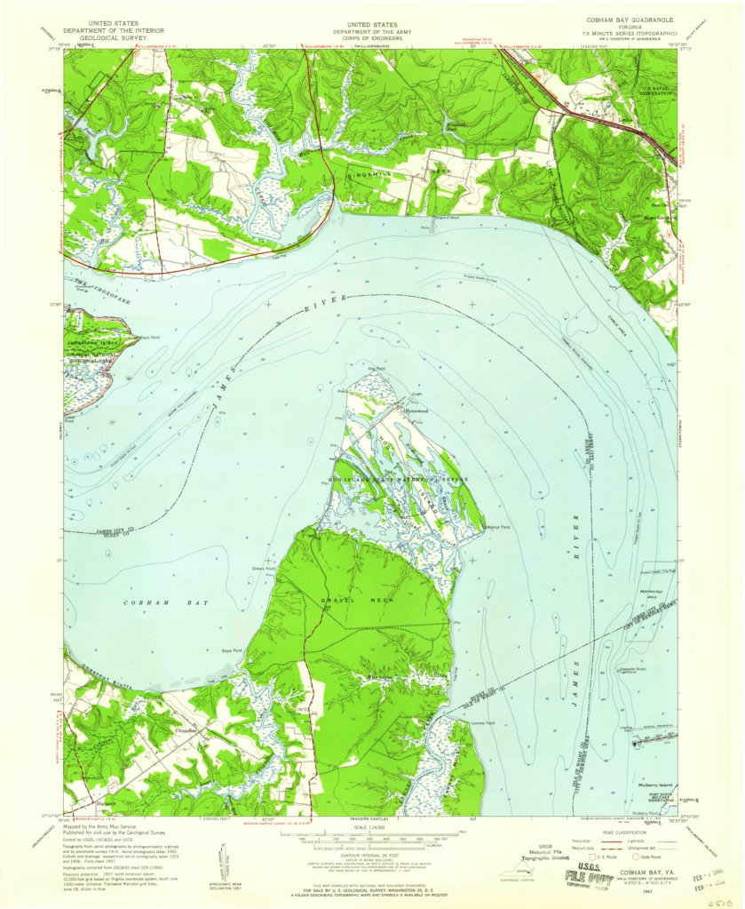 Hog Island, VA (1957, 24000-Scale) Map by United States Geological ...