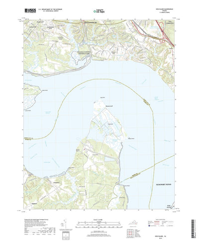 United States Geological Survey Hog Island, VA (2019, 24000-Scale) digital map