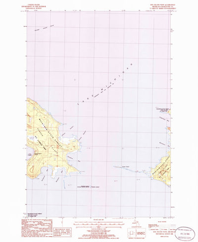 United States Geological Survey Hog Island West, MI (1986, 24000-Scale) digital map