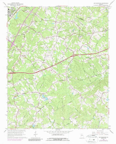 United States Geological Survey Hog Mountain, GA (1964, 24000-Scale) digital map