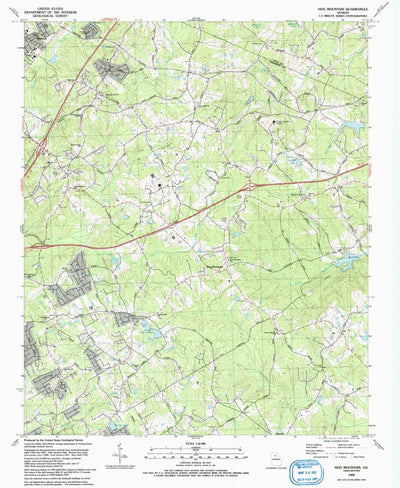 Hog Mountain, GA (1992, 24000-Scale) Map by United States Geological ...