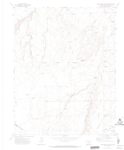 United States Geological Survey Hog Ranch Canyon, CO (1970, 24000-Scale) digital map
