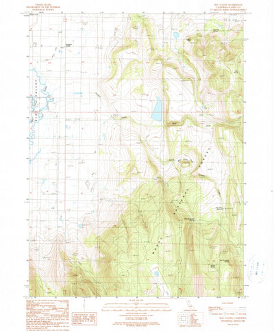 United States Geological Survey Hog Valley, CA (1990, 24000-Scale) digital map
