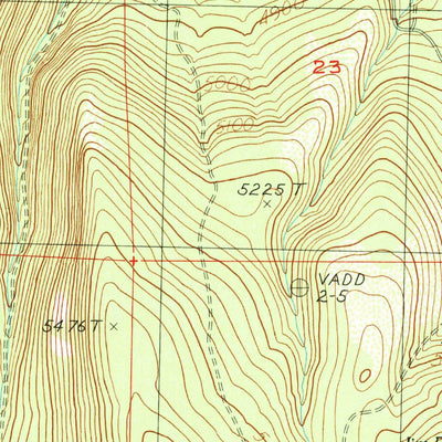 United States Geological Survey Hog Valley, CA (1990, 24000-Scale) digital map