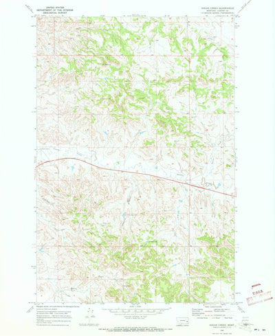 United States Geological Survey Hogan Creek, MT (1969, 24000-Scale) digital map